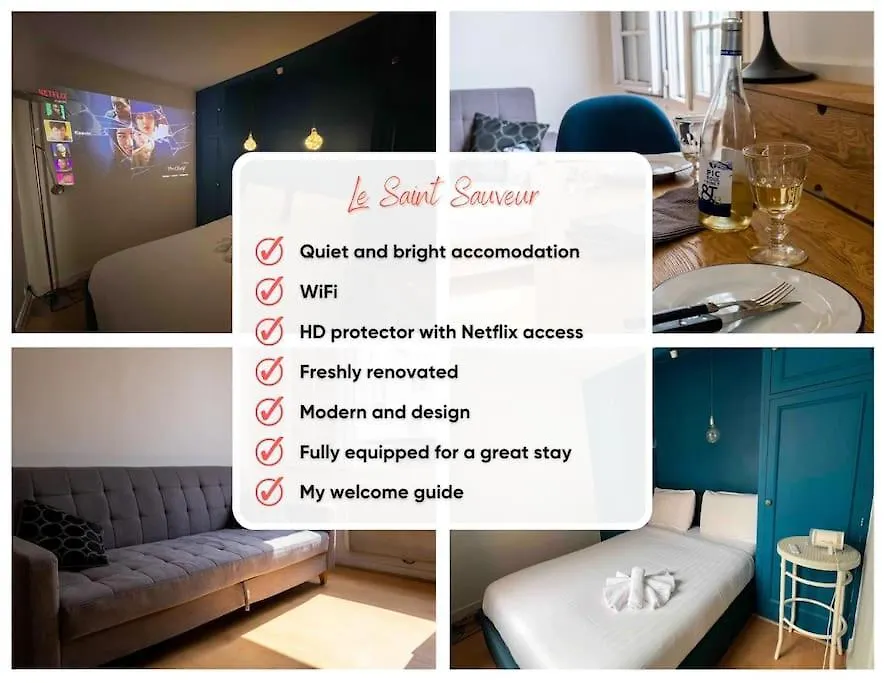 Paris Cozy Flat, Sentier, 2 Guests Apartment